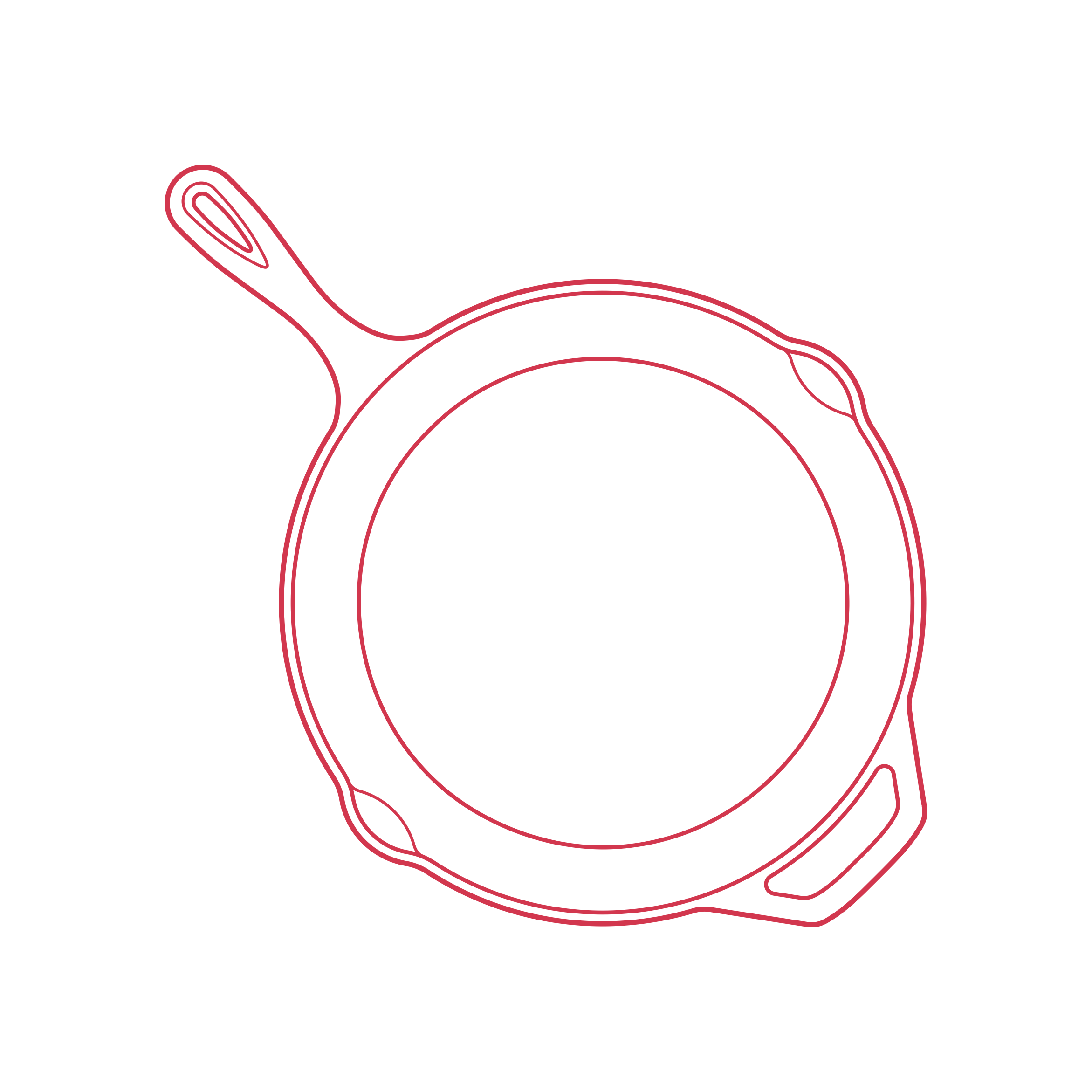 Objects Cooking Pans Cast Iron Skillet 13 Inch Contour Svg Vector Free Vectors